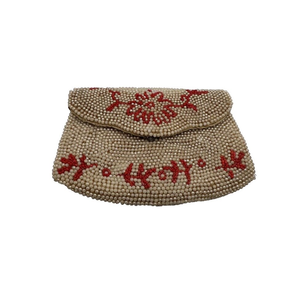 Vintage 1960's Mid Century Beaded Clutch or Belt Purse